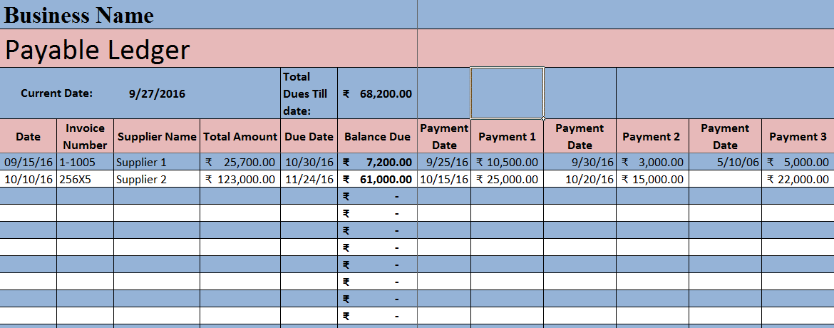 excel templates accounting