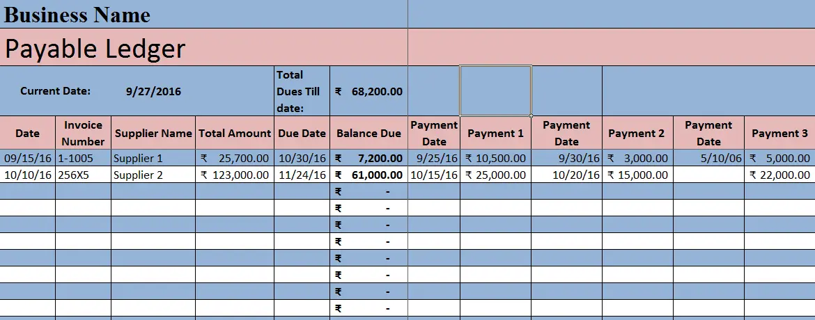 download accounts payable excel template  exceldatapro