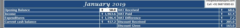 Cash Book With Discount and Tax