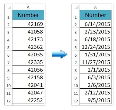 How to Change 5 Digit General Numbers to Date Format in Excel
