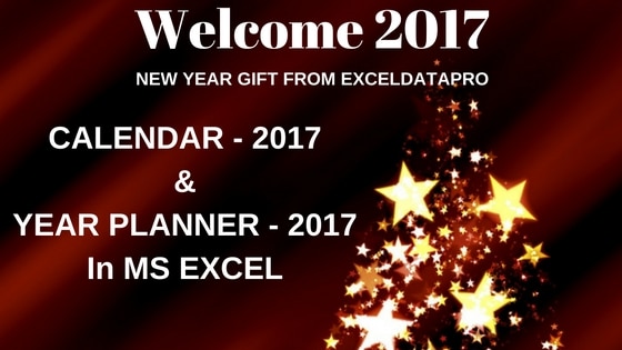 Download Calendar 2017 & Year Planner in Excel