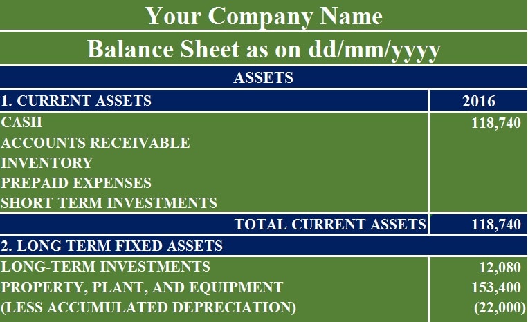 balance sheet template excel free download