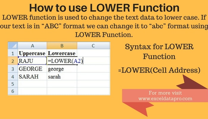 How To Use: LOWER Function