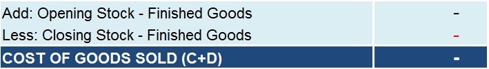 Cost Sheet