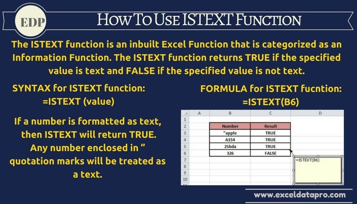 How to Use: ISTEXT Function