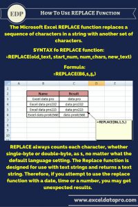 How To Use: REPLACE Function - ExcelDataPro