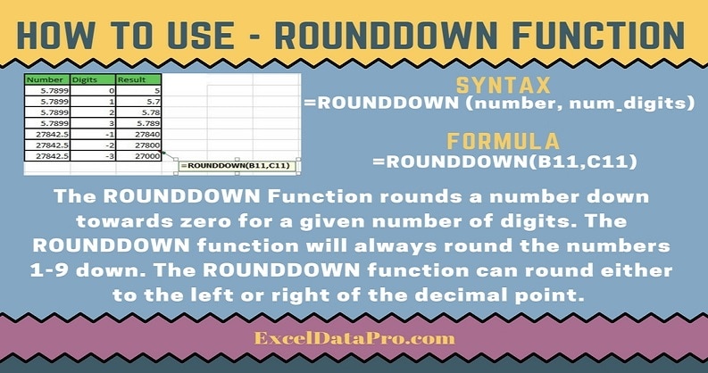 How To Use: ROUNDDOWN Function