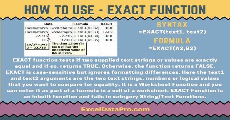 EXACT Function