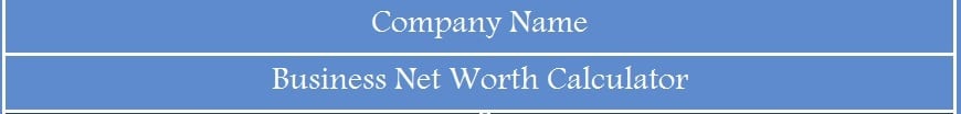 Net Worth Calculator