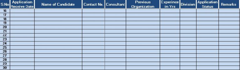 Download Job Candidate Tracker Excel Template - ExcelDataPro