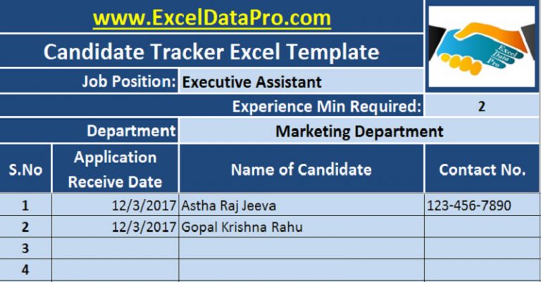 Download Job Candidate Tracker Excel Template Exceldatapro www vrogue co