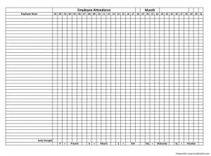 Download Employee Attendance Sheet Excel Template - ExcelDataPro