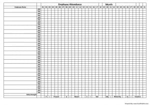 Download Employee Attendance Sheet Excel Template - ExcelDataPro