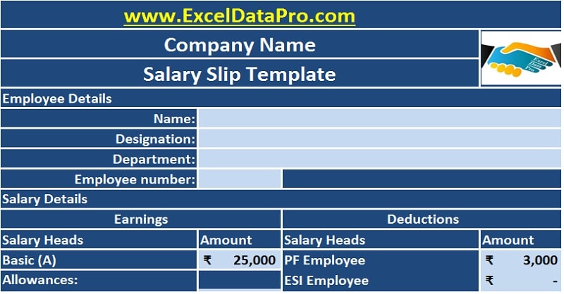 contract employee salary slip