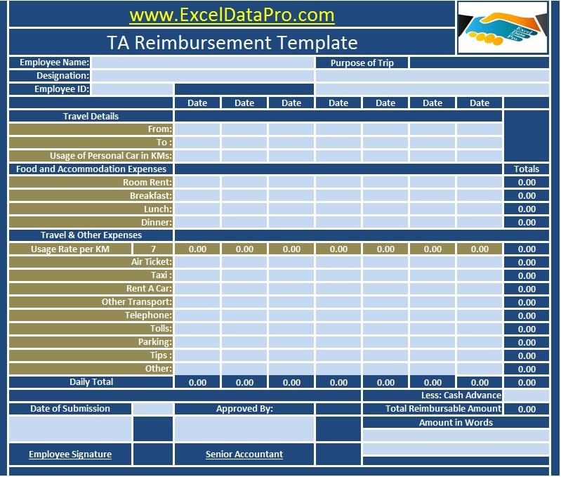 TA Reimbursement Template