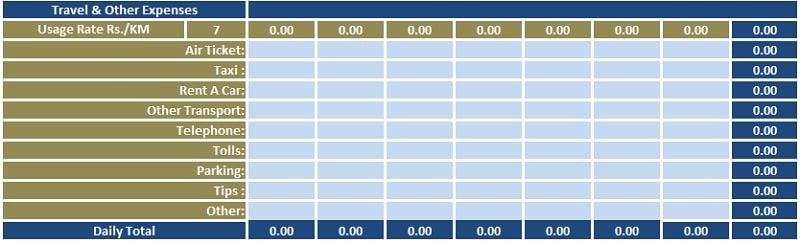 TA Reimbursement Template