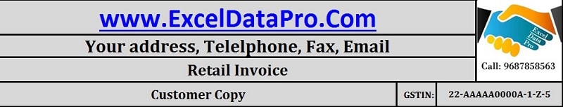 GST Invoice format for Retailers