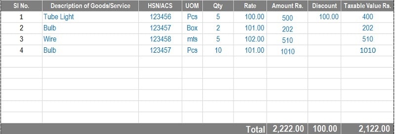 GST Tax Invoice