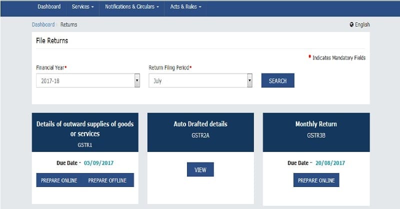 File GSTR-3B Return