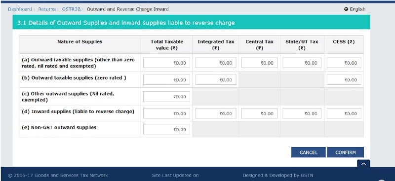 File GSTR-3B Return