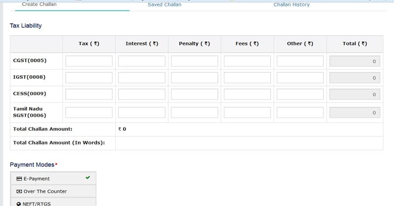 GST Challan