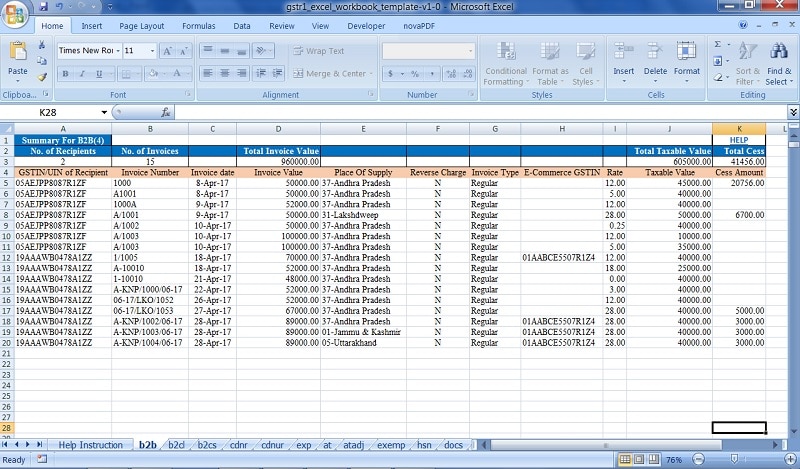 1 invoice format gstr GSTR Easily How Create To   1? ExcelDataPro