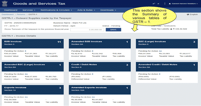 Create GSTR-1