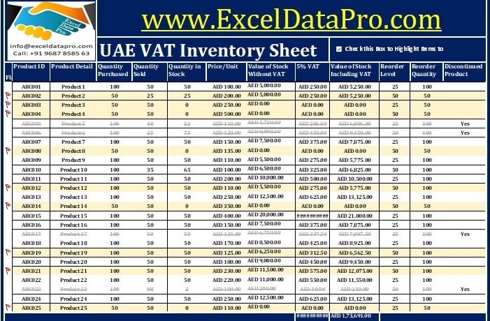 UAE VAT Inventory Management