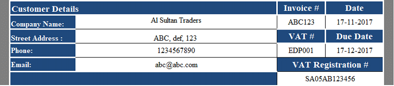 VAT Invoice Template