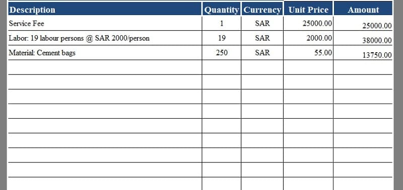 VAT Invoice Template