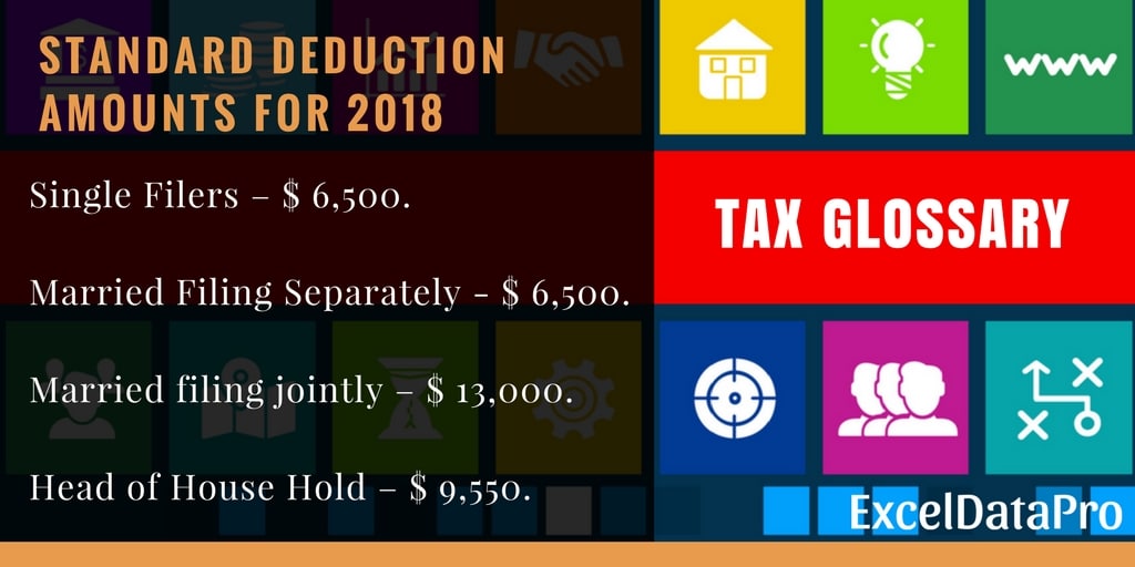 What Is Standard Deduction? ExcelDataPro