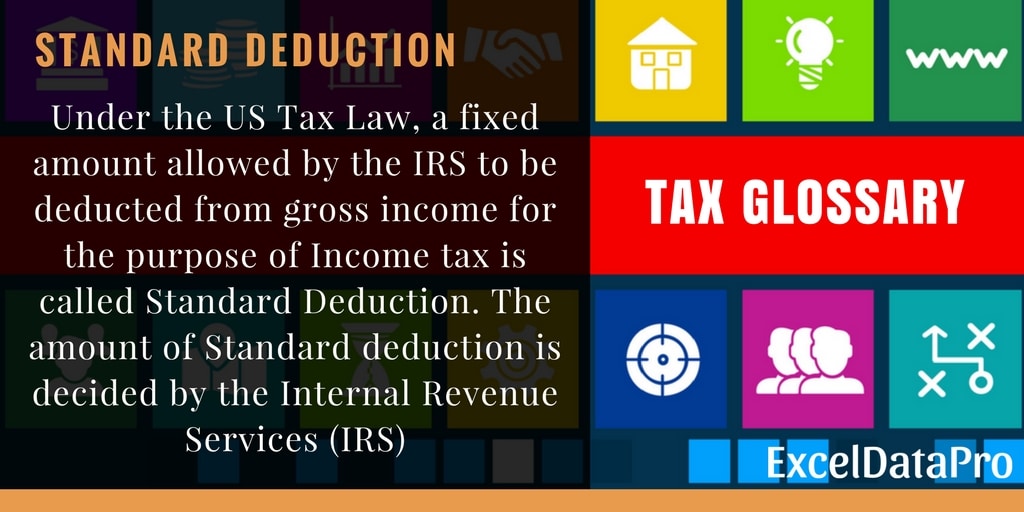 What Is Standard Deduction? ExcelDataPro