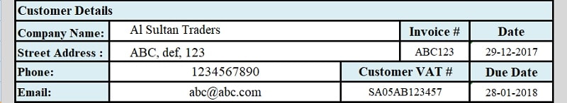 GCC VAT Invoice Template With Discount