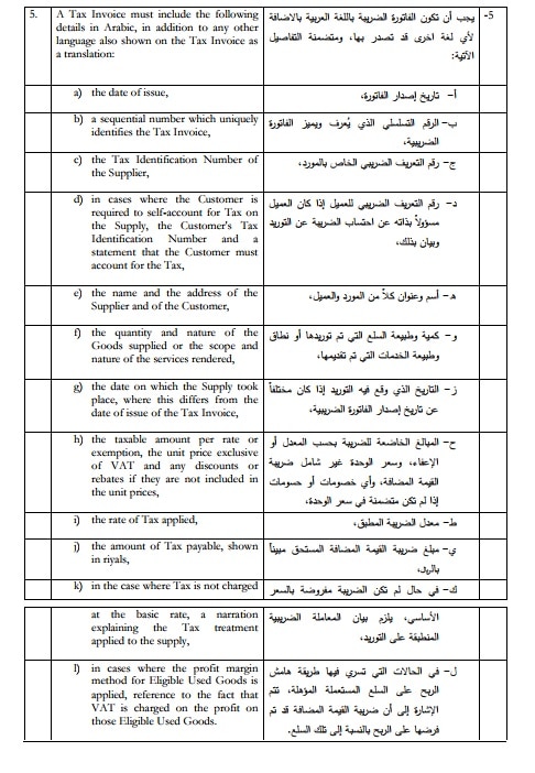 Bilingual Saudi VAT Invoice