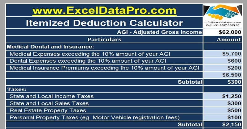 Maryland Tax Deduction Calculator