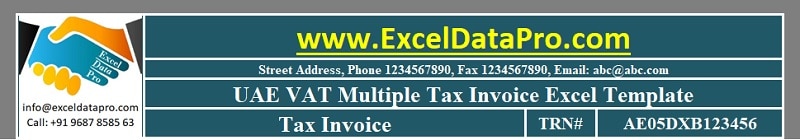 UAE VAT Multiple Tax Invoice