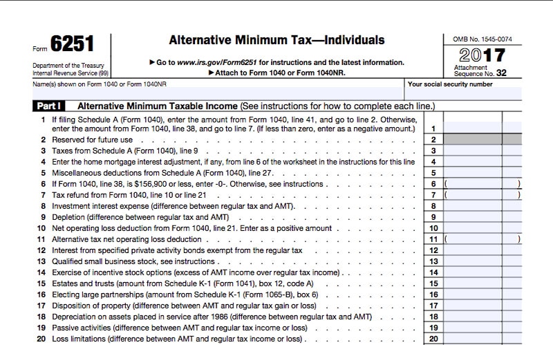 is alternative minimum tax a form of flat tax