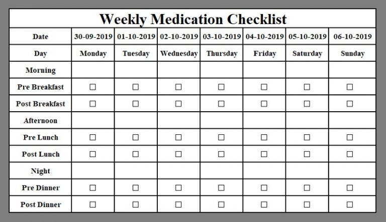 Download Medication Log Excel Template - ExcelDataPro