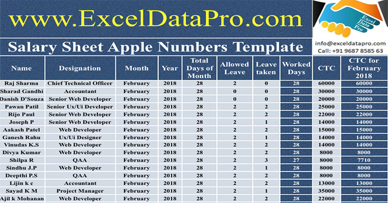 19 Salary Sheet Template In Excel Template Invitations Template