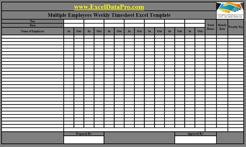 weekly time sheets for excel