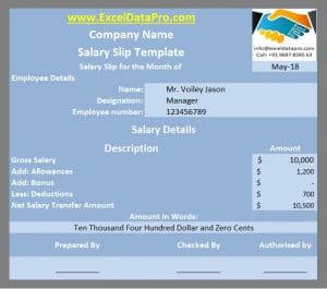 9 Ready-To-Use Salary Slip Excel Templates - ExcelDataPro