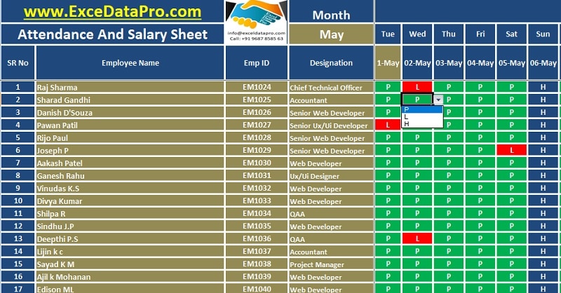 employee xls salary slip Templates Free HR Download Excel in