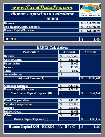 Human Capital ROI Calculator