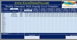 Weekly Timesheet With Payslip