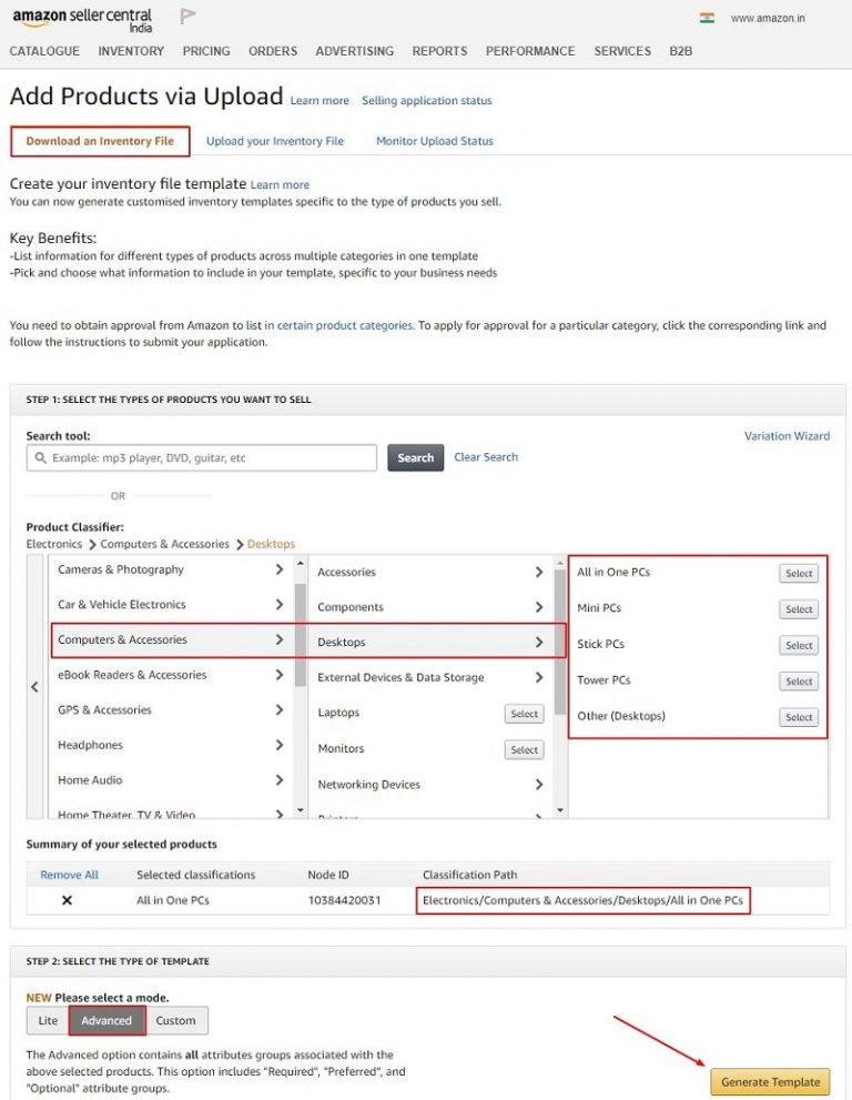 Amazon Template in Excel For Computers & Accessories ExcelDataPro