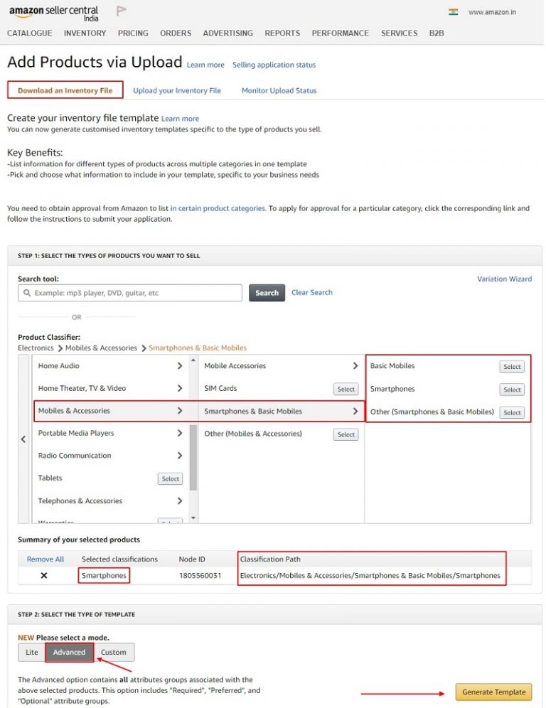 Amazon Template in Excel For Mobiles & Accessories ExcelDataPro