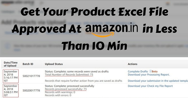 How to approve your excel template in one shot at amazon