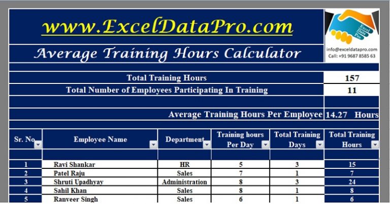 online hours calculator excel template