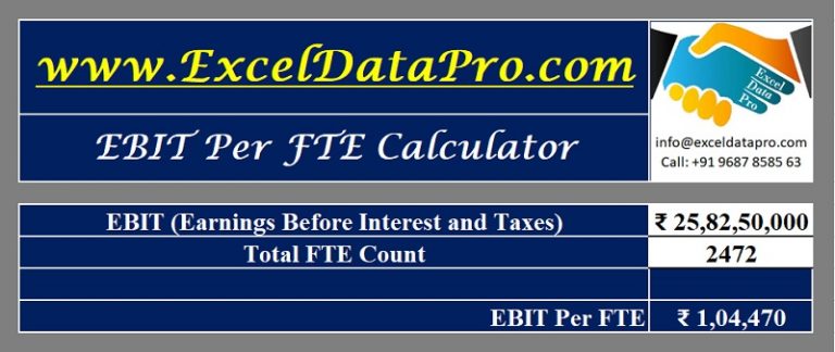 Download EBIT Per FTE Calculator Excel Template - ExcelDataPro