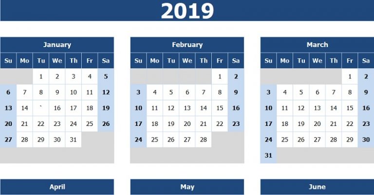 Download Free Yearly Calendar Templates in Excel
